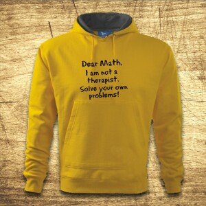Mikina s kapucňou s motívom Dear math