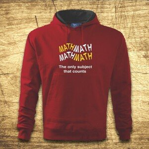 Mikina s kapucňou s motívom Math – The only subject that counts