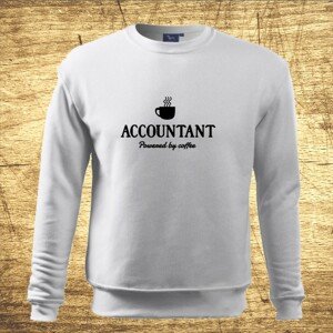Mikina s motívom Accountant – Powered by coffee