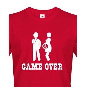 Vtipné tričko pro budoucí tatínky s potiskem Game over 2
