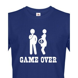 Vtipné tričko pro budoucí tatínky s potiskem Game over 2