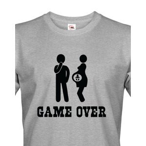 Vtipné tričko pro budoucí tatínky s potiskem Game over 2