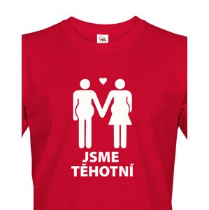 Pánské tričko pro budoucí tatínky Jsme těhotní