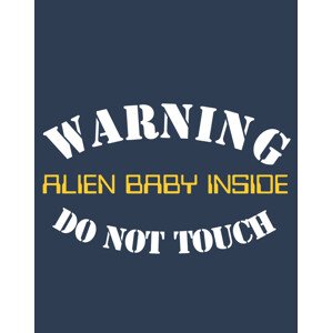 Tričko pro budoucí maminky Warning, Alien baby inside