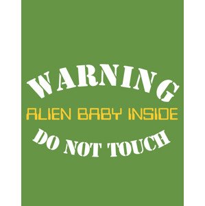 Tričko pro budoucí maminky Warning, Alien baby inside