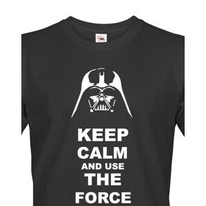 Pánské tričko Keep calm and use the force - triko s potiskem Star Wars