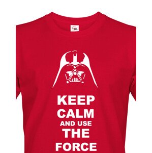 Pánské tričko Keep calm and use the force - triko s potiskem Star Wars