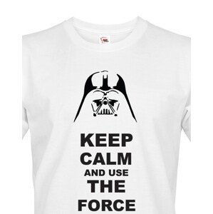 Pánské tričko Keep calm and use the force - triko s potiskem Star Wars