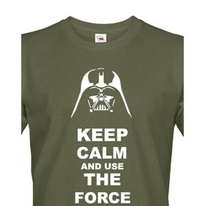 Pánské tričko Keep calm and use the force - triko s potiskem Star Wars