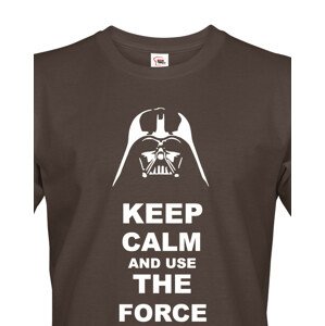 Pánské tričko Keep calm and use the force - triko s potiskem Star Wars
