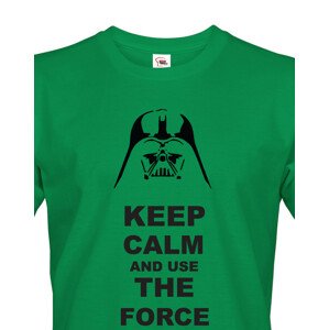 Pánské tričko Keep calm and use the force - triko s potiskem Star Wars