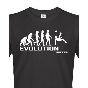 Pánské tričko evoluce fotbalu - ideální dárek pro fotbalistu