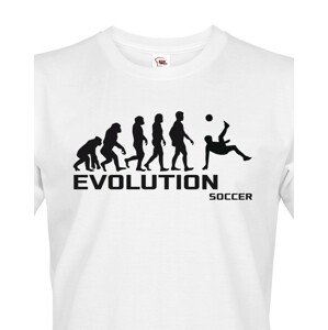 Pánské tričko evoluce fotbalu - ideální dárek pro fotbalistu