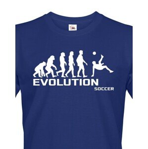 Pánské tričko evoluce fotbalu - ideální dárek pro fotbalistu
