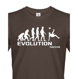 Pánské tričko evoluce fotbalu - ideální dárek pro fotbalistu