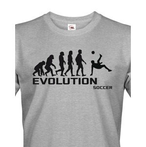 Pánské tričko evoluce fotbalu - ideální dárek pro fotbalistu