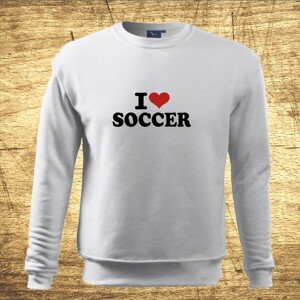Mikina s motívom I love soccer