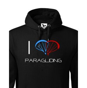 Mikina s motivem I love paragliding