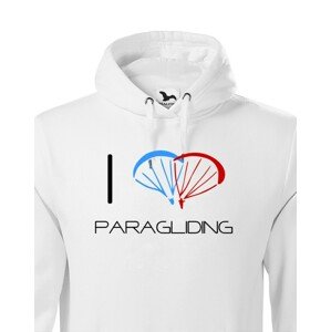 Mikina s motivem I love paragliding