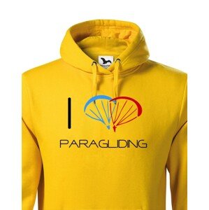 Mikina s motivem I love paragliding