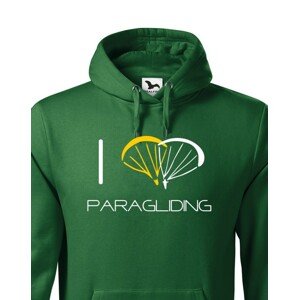 Mikina s motivem I love paragliding