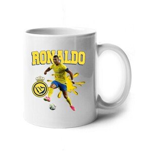 Keramický hrnek s potiskem  Cristiano Ronaldo - Al Nassr -  hrnek pro milovníky fotbalu