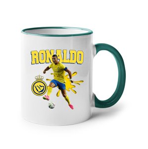 Keramický hrnek s potiskem  Cristiano Ronaldo - Al Nassr -  hrnek pro milovníky fotbalu