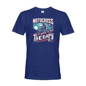 Pánské tričko Motocross is my therapy - tričko pro milovníky motocrossu