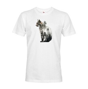 Pánské tričko s potiskem zvířat - Rys