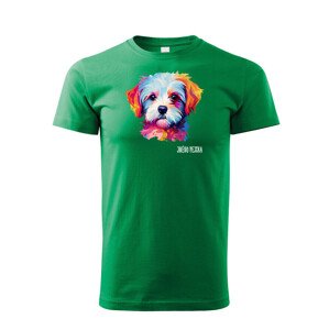 Dětské tričko s potiskem plemene Maltézsky psík s volitelným jménem