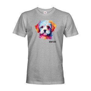 Pánské tričko s potiskem plemene Maltézsky psík s volitelným jménem