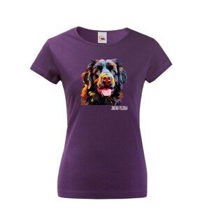 Dámské tričko s potiskem plemene Novofundlandský pes s volitelným jménem