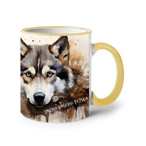 Hrnek s potiskem Huskyho- skvělý dárek pro milovníky psů