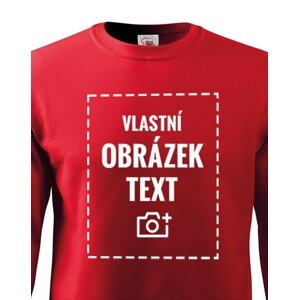 Dětská mikina bez kapuce s vlastním potiskem