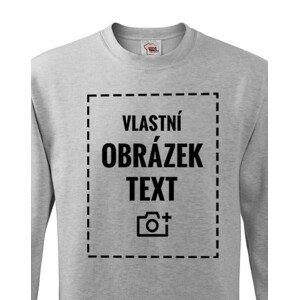 Dětská mikina bez kapuce s vlastním potiskem