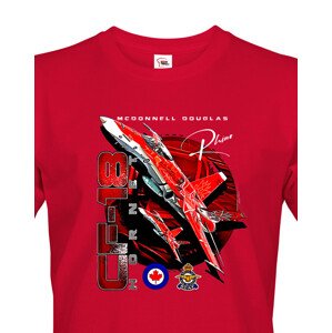 Pánské tričko s potiskem McDonnell Douglas CF-18 Hornet tričko pro milovníky letounů