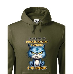 Pánská mikina s potiskem Kočky - nečum - dárek na narozeniny nebo Vánoce