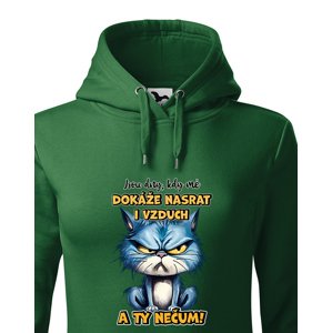 Dámská mikina s potiskem Kočky - nečum - dárek na narozeniny nebo Vánoce