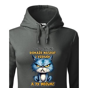 Dámská mikina s potiskem Kočky - nečum - dárek na narozeniny nebo Vánoce