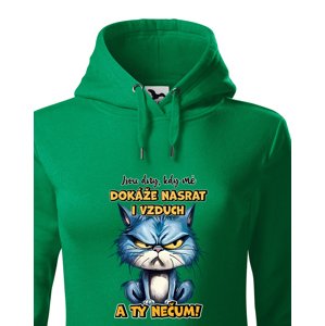 Dámská mikina s potiskem Kočky - nečum - dárek na narozeniny nebo Vánoce