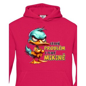 Dětská vtipná mikina s kačerem nápisem Velký problém v malé mikině
