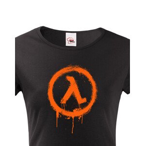Dámské tričko s potiskem loga ze hry Half-life, Rise and shine