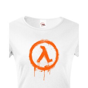 Dámské tričko s potiskem loga ze hry Half-life, Rise and shine