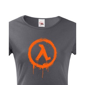 Dámské tričko s potiskem loga ze hry Half-life, Rise and shine