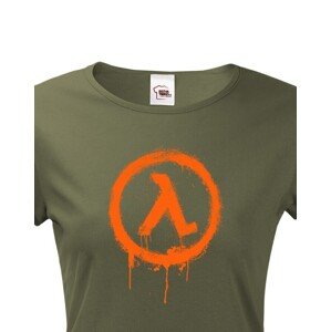 Dámské tričko s potiskem loga ze hry Half-life, Rise and shine