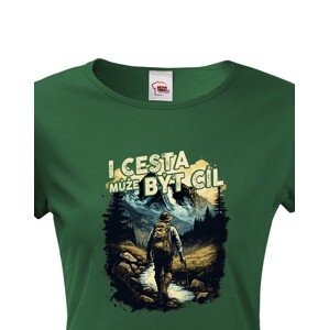 Dámské triko s citátem I cesta může být cíl
