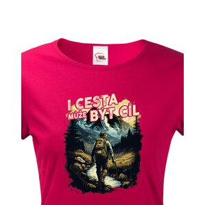 Dámské triko s citátem I cesta může být cíl