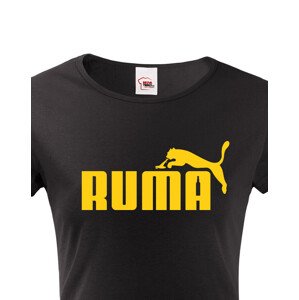 ★ Dámské tričko s oblíbeným motivem Ruma - vtipná parodie na značku Puma