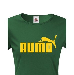 ★ Dámské tričko s oblíbeným motivem Ruma - vtipná parodie na značku Puma
