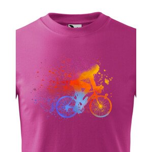 Dětské cyklistické tričko s potiskem cyklisty - tričko pro cyklisty